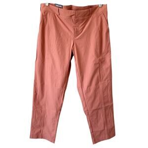 NEW KIRKLAND Ankle Length Travel Pants Size 18W Mauve Pink Zip Pocket Athleisure